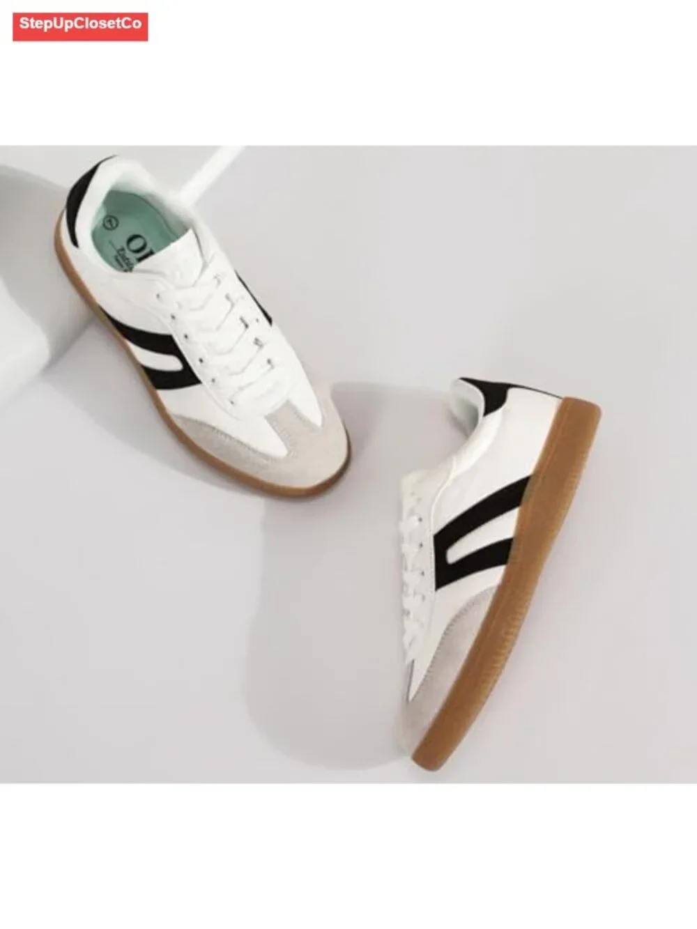 Women's Retro Gum Sole Lace Sneakers Casual Walking Tennis Shoes